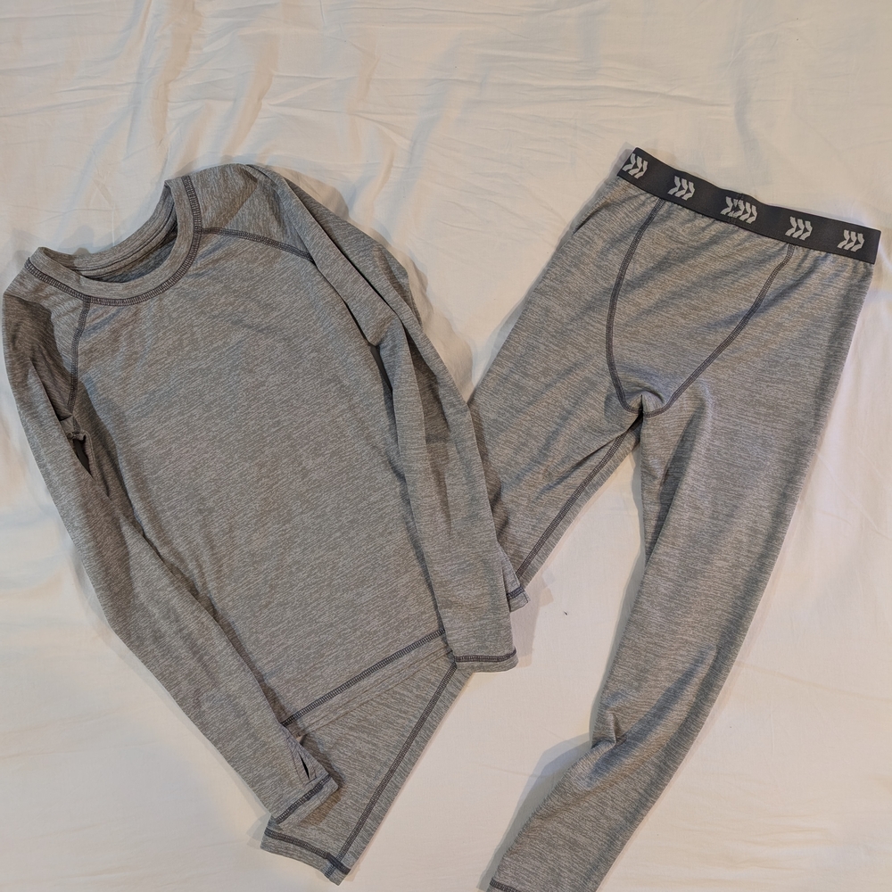 All in Motion Gray Kids Thermal Set